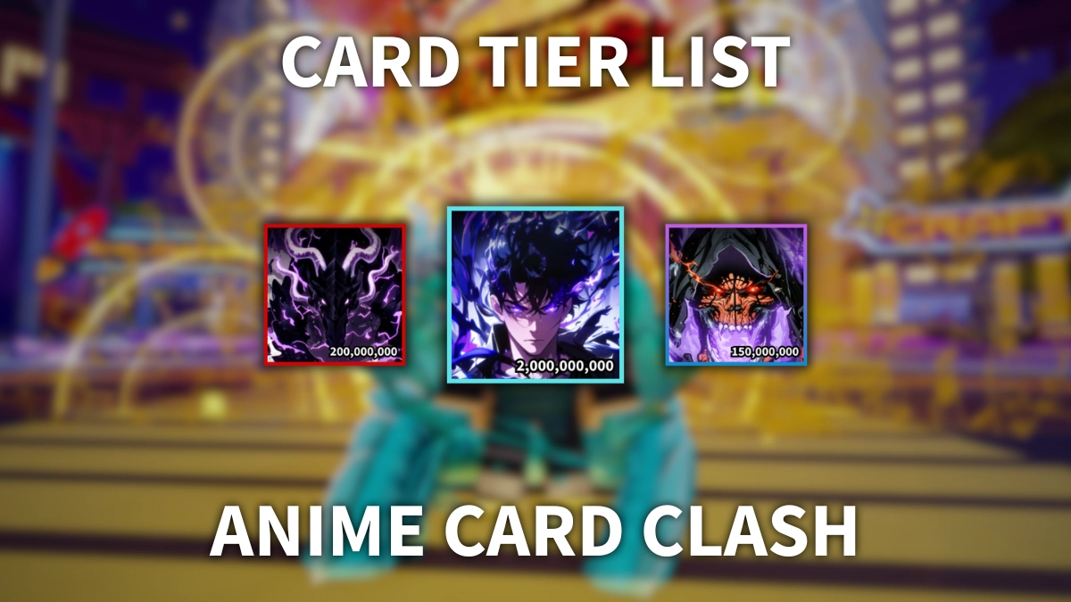 Screenshot showcasing diverse anime character cards in Anime Card Clash